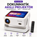 Ev Sinema Projeksiyon Cihazı Akıllı Projektör 450 ANSI 4K Destekli HD WiFi Bluetooth
