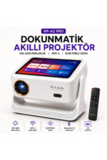 Ev Sinema Projeksiyon Cihazı Akıllı Projektör 450 ANSI 4K Destekli HD WiFi Bluetooth