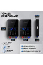 Elektrikli Şofben Ani Su Isıtıcı Dijital Akıllı Banyo Şofbeni Duş Başlığı Hediyeli SG02-60 - Görsel 3