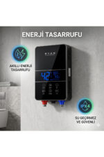 Elektrikli Şofben Ani Su Isıtıcı Dijital Akıllı Banyo Şofbeni Duş Başlığı Hediyeli SG02-60 - Görsel 8