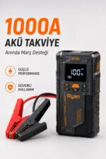 Akü Takviye Cihazı Lastik Şişirme Kompresörü Powerbank LED El Feneri Taşıma Çantalı RY-P20