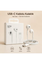 Type-C Kulaklık USB-C Mikrofonlu Kablolu Kulak İçi Kulaklık iPhone 15 16 17 Uyumlu - Görsel 6