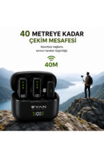 Kablosuz Yaka Mikrofonu Çift Mikrofon 2'li iPhone Android Uyumlu Type-C Lightning - Görsel 8