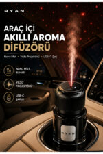 Araç İçi Koku Difüzörü Yıldız Gökyüzü Projektörü Ultrasonik Buharlı Aroma Makinesi ve Oda Kokulandırıcı