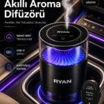Araç İçi Difüzör Akıllı Oto Koku Makinesi Nano Mist 7 Renk Led Yedek Kartuşlu