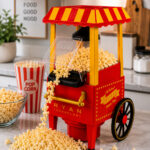Mısır Patlatma Makinesi Yağsız Ev Tipi Popcorn Makinesi Nostaljik Retro Tasarım