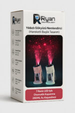 Yıldız Projeksiyonlu Hava Nemlendirici ve Gece Lambası 7 Renk LED Sessiz Aroma Difüzör - Görsel 8