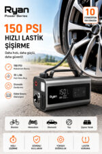 Akü Takviye Cihazı ve Hava Kompresörü 2000A Takviye ve 150 PSI 10in1 Set - Görsel 4