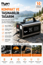 Akü Takviye Cihazı ve Hava Kompresörü 2000A Takviye ve 150 PSI 10in1 Set - Görsel 8