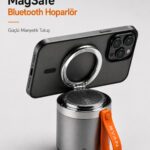 MagSafe Uyumlu Manyetik Bluetooth Hoparlör Telefon Standı Taşınabilir Mini Hoparlör