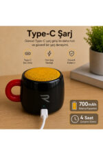 Mini Bluetooth Hoparlör Taşınabilir Kablosuz Speaker Kahve Kupa Tasarımlı - Görsel 7