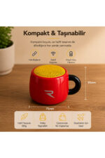 Mini Bluetooth Hoparlör Kahve Kupa Tasarımlı 5W Taşınabilir Kablosuz Speaker SoundCup RY-SC01 - Görsel 6