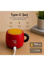 Mini Bluetooth Hoparlör Kahve Kupa Tasarımlı 5W Taşınabilir Kablosuz Speaker SoundCup RY-SC01 - Görsel 8