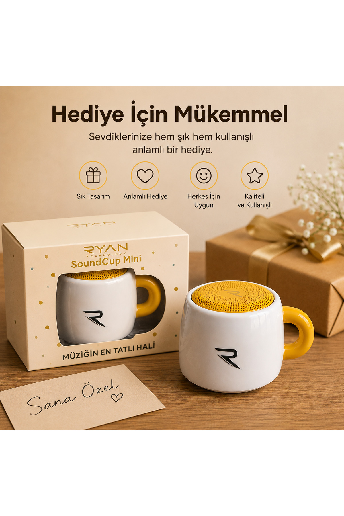 1_org_zoom Bluetooth Hoparlör Taşınabilir Kablosuz Speaker Kahve Kupa Tasarımlı SoundCup RY-SC01 - Görsel 1