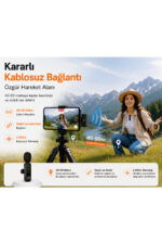 Kablosuz Yaka Mikrofonu Type-C ve Lightning Uyumlu Gürültü Azaltma AirMic RY-WM01 - Görsel 5