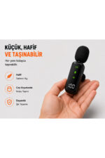 Kablosuz Yaka Mikrofonu Type-C ve Lightning Uyumlu Gürültü Azaltma AirMic RY-WM01 - Görsel 6