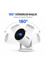 Akıllı Mini Projektör Ev Sinema Projeksiyon Cihazı 2GB RAM 16GB ROM HY300 Pro - Görsel 5