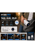 Akıllı Mini Projektör Ev Sinema Projeksiyon Cihazı 2GB RAM 16GB ROM HY300 Pro - Görsel 7