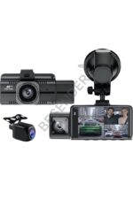 F6 4K 1080P Full HD 3 Kameralı GPS Wifi G Sensör Gece Görüşlü Ön Arka İç Kayıt Araç İçi Dışı Kamera - Görsel 3