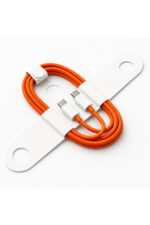 60W USB-C Şarj Kablosu 1 Metre Beyaz Type-C to Type-C Örgülü Hızlı Şarj Kablosu iPhone 15 16 Uyumlu - Görsel 3