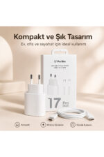 45W Type-C Hızlı Şarj Adaptörü USB-C to C Kablo Seti 1 Metre Beyaz - Görsel 5