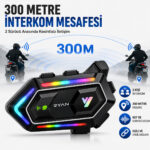 Motosiklet Kask Bluetooth İntercom Kask İnterkom Çift Mikrofonlu 300M HD Ses