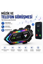 Motosiklet Kask Bluetooth İntercom Kask İnterkom Çift Mikrofonlu 300M HD Ses - Görsel 5