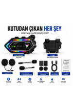 Motosiklet Kask Bluetooth İntercom Kask İnterkom Çift Mikrofonlu 300M HD Ses - Görsel 7