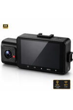 4K Araç İçi Kamera Oto Kamera Ön İç Arka Kayıt 3 Kameralı Ön İç Arka Kayıt G-Sensör Dash Cam - Görsel 8