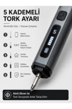 Elektrikli Hassas Tornavida Seti Şarjlı 68 Parça Elektronik Telefon Laptop Tamir Kiti Dijital Ekranlı - Görsel 4