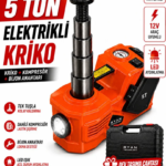 5 Ton Hidrolik Araç Krikosu 12V 4İN1 Elektrikli Kriko Seti Hava Kompresörü Bijon Sökme Anahtarı Lastik Değiştirme LED RJ-5T
