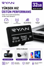 32GB Micro SD Hafıza Kartı U3 V30 A1 SDHC 4K Video Destekli Yüksek Hızlı Telefon Kamera Drone Hafıza Kartı - Görsel 2