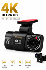 4K Araç İçi Kamera İki Kameralı Gece Görüşlü Wifi GPS 24 Saat Park Modu G Sensör