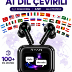 Dil Çevirici Kulaklık Anlık Çeviri Akıllı Ekranlı Yapay Zeka Destekli Gerçek Zamanlı Çeviri
