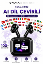Dil Çevirici Kulaklık Anlık Çeviri Akıllı Ekranlı Yapay Zeka Destekli Gerçek Zamanlı Çeviri