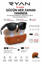Kameralı Akıllı Güneş Gözlüğü Yapay Zeka Destekli 8MP Kameralı Anlık Çeviri Bluetooth Sesli Asistan Fotoğraf Video RY-AIG02 - Görsel 4