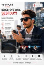 Kameralı Akıllı Güneş Gözlüğü Yapay Zeka Destekli 8MP Kameralı Anlık Çeviri Bluetooth Sesli Asistan Fotoğraf Video RY-AIG02 - Görsel 6