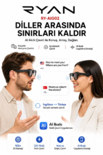 Kameralı Akıllı Güneş Gözlüğü Yapay Zeka Destekli 8MP Kameralı Anlık Çeviri Bluetooth Sesli Asistan Fotoğraf Video RY-AIG02 - Görsel 9