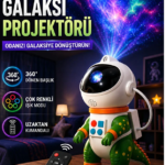 Gece Lambası Yıldız Projektör Astronot Işıklı Galaksi Samanyolu Projeksiyon Kumandalı
