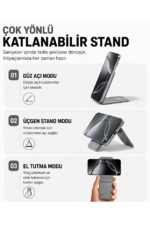 MagSafe Cüzdan Kartlık Güçlü Manyetik Standlı Telefon Kartlığı iPhone Uyumlu Deri Cüzdan - Görsel 3
