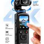 4K Vlog Kamera Dokunmatik Ekranlı 330° Otomatik Dönen Başlık WiFi Akıllı Yüz Takipli